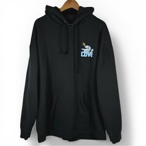 Cove Mens Black Graphic Print Long Sleeve Hoodie Big & Tall 3XL